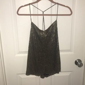 Express black and gold tank top